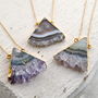 Geometric Amethyst Necklace, thumbnail 2 of 7
