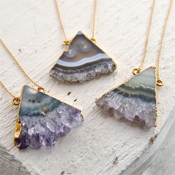 Geometric Amethyst Necklace, 2 of 7