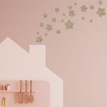 Chunky Glitter Star Wall Stickers, 2 of 9