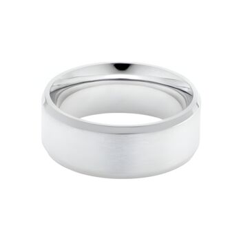 Mens Ring Stainless Steel Silver Band Ring 8mm Thick Ring, 8 of 11