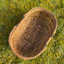 Medium And Large Willow Wicker Garden Trug Basket Set, thumbnail 4 of 7