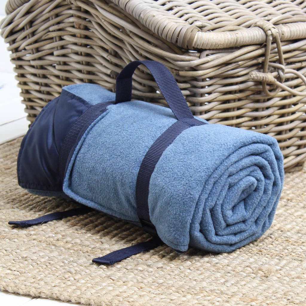 LARGE Double NAVY BLUE Fleece Blanket Sofa / Bed Throw ...