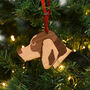 Beagle Wooden Christmas Dog Decoration, thumbnail 1 of 3