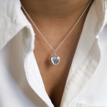 Sterling Silver Tree Heart Locket Necklace, 12 of 12