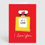 Number One Love Perfume Valentine's Anniversary Card, thumbnail 2 of 2