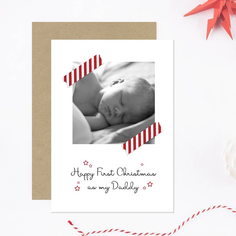 �first christmas as my daddy� christmas card by here�s to us