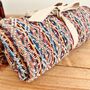Hand Loomed Recycled Soft Rainbow Blanket Sofa Throw, thumbnail 12 of 12