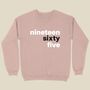 Modern Birth Year In Words Personalised Sweatshirt, thumbnail 5 of 7