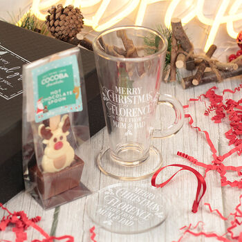 Merry Christmas Hot Chocolate Mug And Christmas Decoration Gift Box, 2 of 7