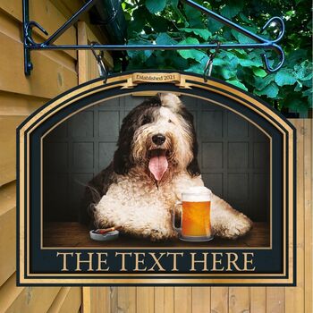 Dog And Beer Personalised Pub Sign/Bar Sign/Man Cave, 3 of 8