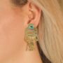 Peacock Indian Boho Asian Jhumka Earring, thumbnail 1 of 3