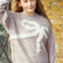 Brown Ribbon Ruffle Detail Knit Jumper, thumbnail 5 of 7