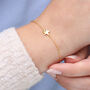 18ct Gold Plated Or Silver Personalised Star Bracelet, thumbnail 1 of 4