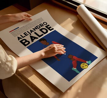 Alejandro Balde Barcelona Football Poster, 4 of 6