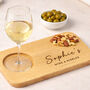 Wine And Nibbles Personalised Wooden Drinks Tray, thumbnail 2 of 4