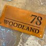 Style C Corten Steel House Name Sign, thumbnail 3 of 9
