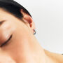 Cute Silver Glittering Cosmic Star Hoop Earrings Set Of Two, thumbnail 3 of 5