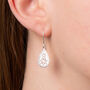 Sterling Silver Daisy Teardrop Earrings, thumbnail 1 of 8