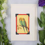 Vintage Love Birds Wedding Card, thumbnail 1 of 1