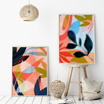 Large Abstract Flower Art Print, 3 of 10