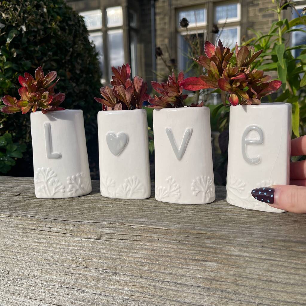 Love Heart Ceramic Vase Set