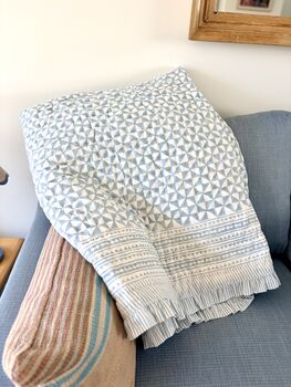 Indian Block Print Ruffle Quilt, 6 of 6