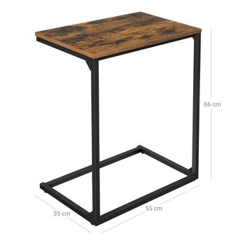 Sofa Table Laptop Table C Shaped Side Table, 7 of 7