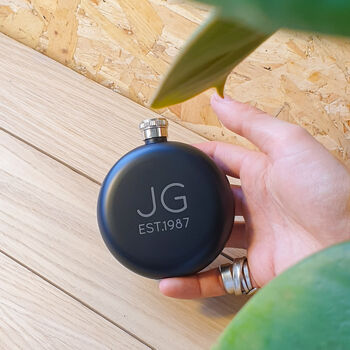 Personalised Round Hip Flask, 4 of 4