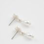 Forget Me Not Heart And Pearl Earrings Silver, thumbnail 6 of 9