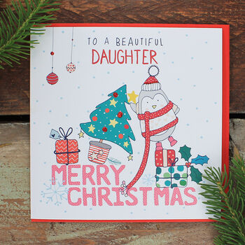 Daughter Merry Christmas Card By Molly Mae | notonthehighstreet.com