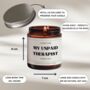 Birthday Gift For Friend Funny Candle Thank You Unpaid Therapist, thumbnail 3 of 9