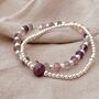 Sterling Silver Purple Freshwater Pearl Bracelet, thumbnail 3 of 5