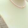 Beaded Choker Necklace Light Pink Beads And A Faux Pearl, thumbnail 1 of 6