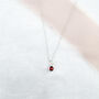 Garnet Sterling Silver Charm Necklace January Birthstone Jewellery, thumbnail 1 of 5