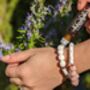 Lapis Lazuli And Lava Bead Gemstone Beaded Bracelet, thumbnail 2 of 5