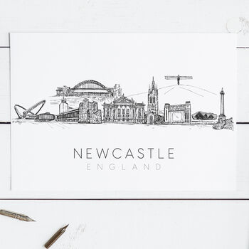 Newcastle Cityscape Fine Art Skyline, 2 of 11