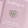 'Bride To Be' Holographic Heart Enamel Pin Badge, thumbnail 2 of 2