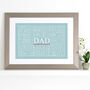 Personalised Dad's Favourites Word Art Print, thumbnail 6 of 8