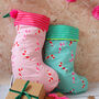 Personalised Candy Cane Bright Christmas Stocking, thumbnail 2 of 7