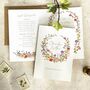 Delicate Wildflowers Folded Wedding Invite, thumbnail 1 of 8