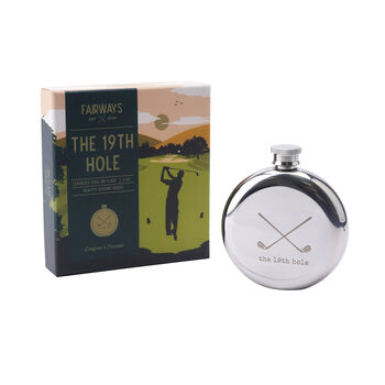 Golfing Stainless Steel Hip Flask | Gift Boxed, 2 of 5