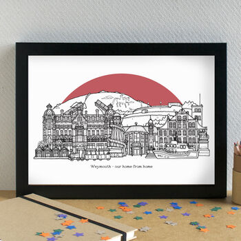 Weymouth Skyline Art Print Unframed, 3 of 6