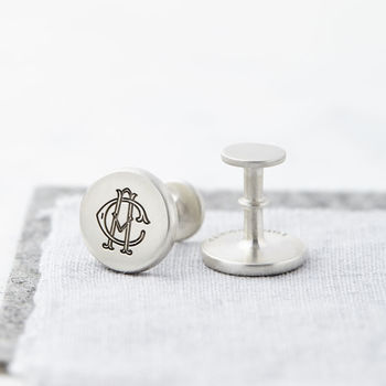 Personalised Solid Silver Entwined Monogram Cufflinks, 2 of 7