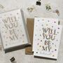 Wildflower Letters Will You Be My Bridesmaid Card, thumbnail 4 of 5