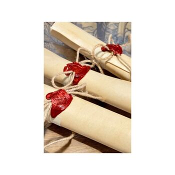 Handwritten Vintage Scroll With Twine And Red Wax Seal, 3 of 8