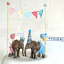 Personalised Baby Elephant Cake Topper Keepsakes, thumbnail 1 of 6