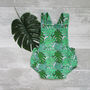 Tropical Print Summer Baby Bubble Romper, thumbnail 3 of 8