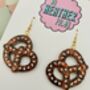 Pretzel Glitter Resin Earrings, thumbnail 4 of 4