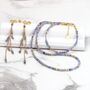 Tanzanite Hoop Drop Earrings In Sterling Silver Or Gold Vermeil, thumbnail 7 of 11