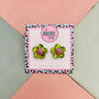 Flower Glitter Resin Stud Earrings Silver, Green And Blue, thumbnail 12 of 12